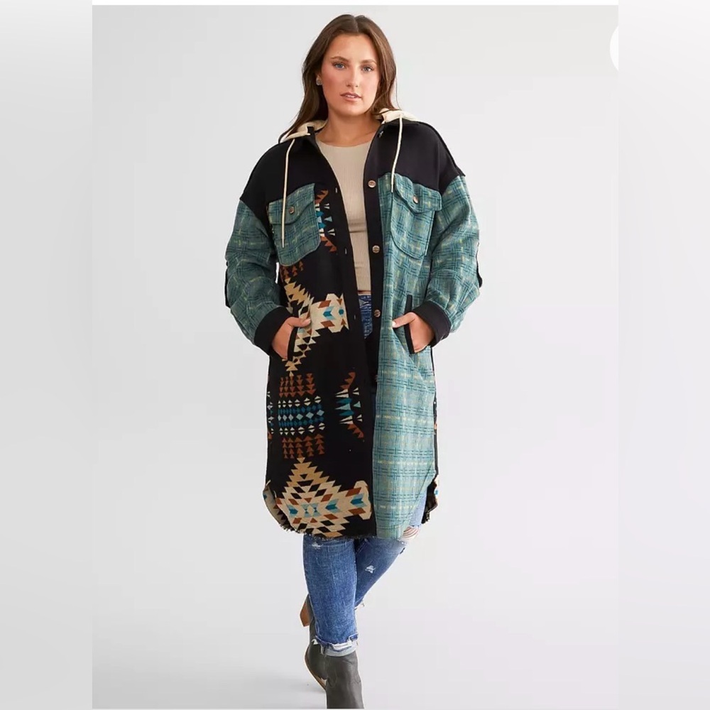 Oversized Aztec Hooded Jacket
MISS ME (Size Small)